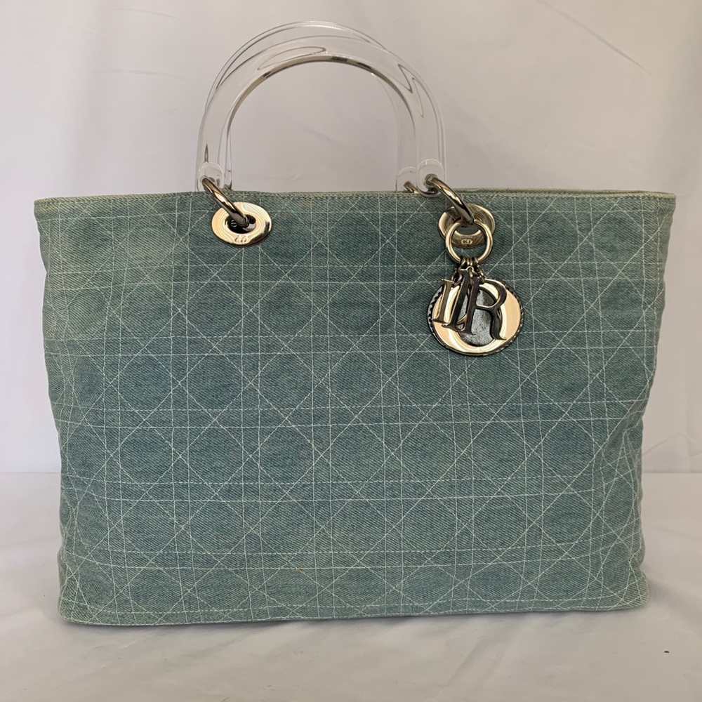 Dior lady dior denim handbag no strap